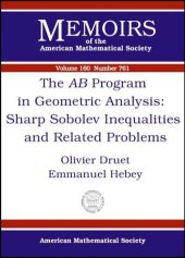 book The Ab Program in Geometric Analysis: Sharp Sobolev Inequalities and Related Problems