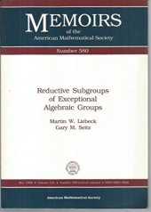 book Reductive Subgroups of Exceptional Algebraic Groups