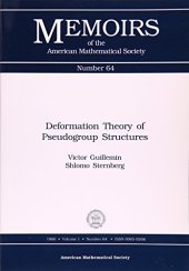 book Deformation Theory of Pseudogroup Structures