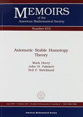 book Axiomatic Stable Homotopy Theory