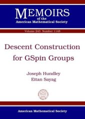 book Descent Construction for Gspin Groups