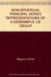 book Non-spherical principal series representations of a semisimple Lie group