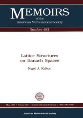 book Lattice Structures on Banach Spaces