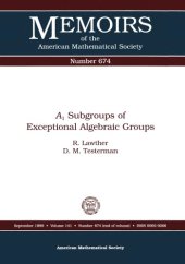 book A1 Subgroups of Exceptional Algebraic Groups