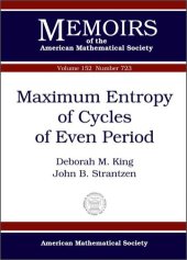 book Maximum Entropy of Cycles of Even Period