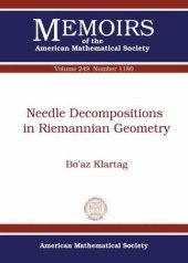 book Needle Decompositions in Riemannian Geometry