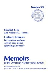 book Existence Theorems for Minimal Surfaces of Non-Zero Genus Spanning a Contour