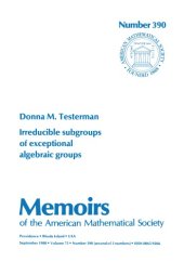 book Irreducible Subgroups of Exceptional Algebraic Groups