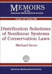 book Distribution Solutions of Nonlinear Systems of Conservation Laws