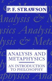 book Analysis And Metaphysics