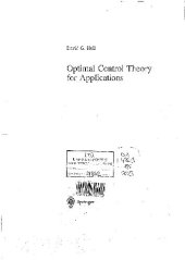 book Optimal Control Theory for Applications