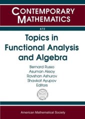 book Topics in Functional Analysis and Algebra: Usa-uzbekistan Conference on Analysis and Mathematical Physics May 20-23, 2014 California State University, Fullerton, Ca