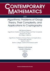 book Algorithmic Problems of Group Theory, Their Complexity, and Applications to Cryptography