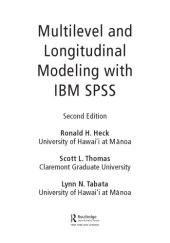 book Multilevel and Longitudinal Modeling with IBM SPSS