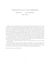 book Additional Exercises for Convex Optimization (with Solutions)