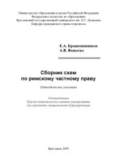 book Сборник схем по римскому частному праву:  Методические указания