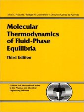 book Solutions Manual to Accompany  Molecular Thermodynamics of Fluid-Phase Equilibria