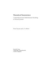 book Theoretical Neuroscience. Computational and Mathematical Modeling of Neural Systems