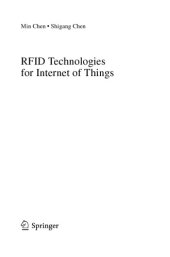 book RFID Technologies for Internet of Things