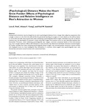 book (Psychological) Distance Makes the Heart Grow Fonder: Effects of Psychological Distance and Relative Intelligence on Men’s Attraction to Women