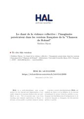book Le chant de la violence collective : l’imaginaire persécuteur dans les versions françaises de la "Chanson de Roland"