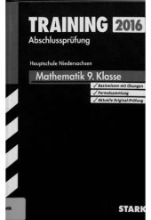 book Training Abschlussprüfung 2016 - Hauptschule Niedersachsen - Mathematik 9. Klasse