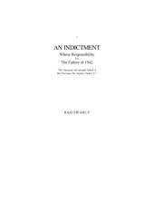 book AN INDICTMENT Whose Responsibility For The Failure of 1942