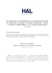 book Les obstacles à la constitution du couple amoureux dans les littératures orientale et française médiévales : Essais sur Floire et Blanchefleur et son modèle arabo-persan