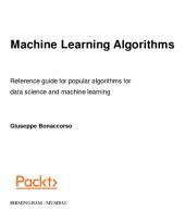 book Machine Learning Algorithms