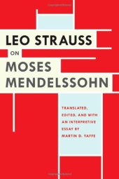 book Leo Strauss on Moses Mendelssohn