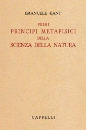 book Primi principi metafisici della scienza della natura