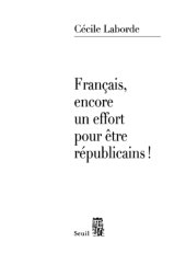 book Français, encore un effort pour être républicains !