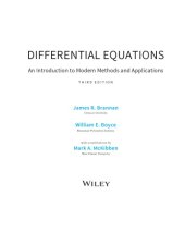 book Differential Equations. An Introduction to modern Methods and Applications