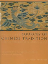 book Sources of Chinese Tradition : Volume 2: From 1600 Through the Twentieth Century.