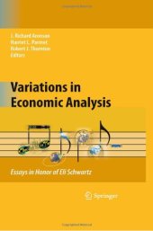 book Variations in Economic Analysis: Essays in Honor of Eli Schwartz