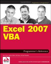 book Excel 2007 VBA programmer's reference