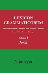 book Lexicon Grammaticorum: A Bio-Bibliographical Companion to the History of Linguistics