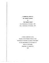 book A grammatical sketch of the Comanche language [PhD thesis]