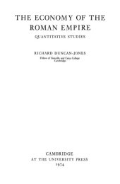 book The Economy of the Roman Empire: Quantitative Studies