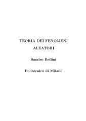 book Teoria dei fenomeni aleatori