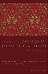 book Sources of Japanese Tradition: Volume 2, 1600 to 2000