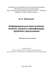 book Информационные преступления: понятие, вопросы квалификации, проблемы доказывания  (80,00 руб.)