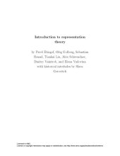 book Introduction to representation theory [updated book]
