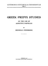 book Greek Prefix Studies: On the Use of Adjective Particles