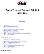 book Teach yourself Borland Delphi 4 in 21 Days