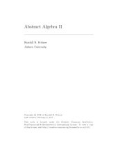 book Abstract algebra II