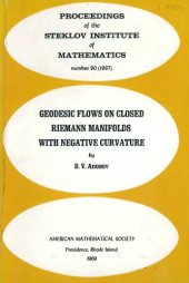 book Geodesic flows on closed Riemann manifolds with negative curvature