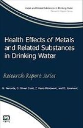 book Health effects of metals and related substances in drinking water