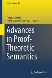 book Advances in Proof-Theoretic Semantics