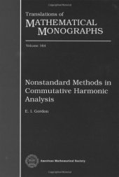 book Nonstandard Methods in Commutative Harmonic Analysis